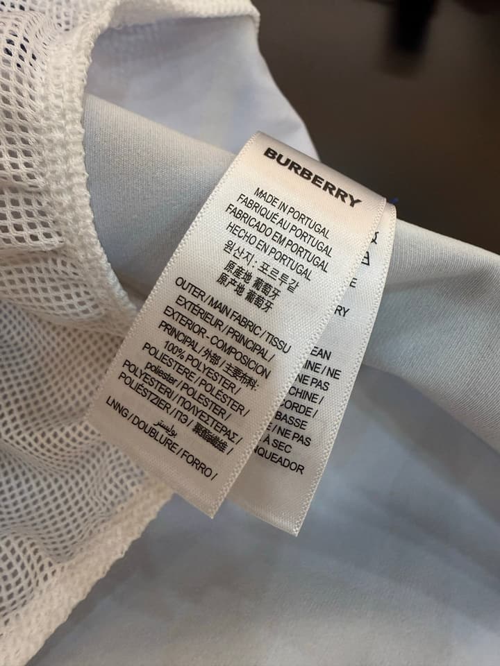 Burberry Diagonal Check Swim Shorts in Apricot