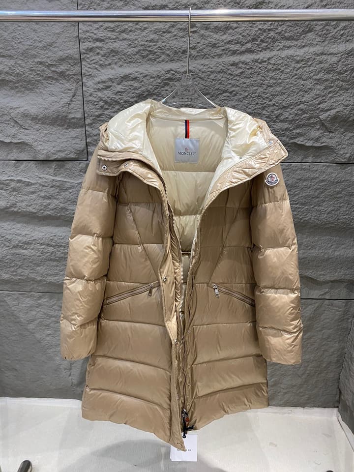 Moncler Bellevue Women's Long Belted Down Jacket in Black