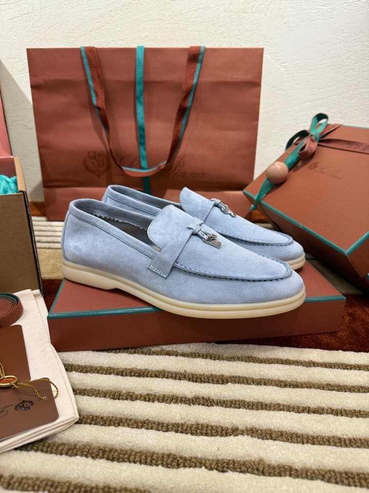 Loro Piana My Charms Classic Loafers in Nude