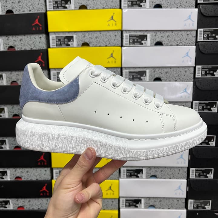 Alexander McQueen Oversized Low-Top Sneakers in All Black With White Sole