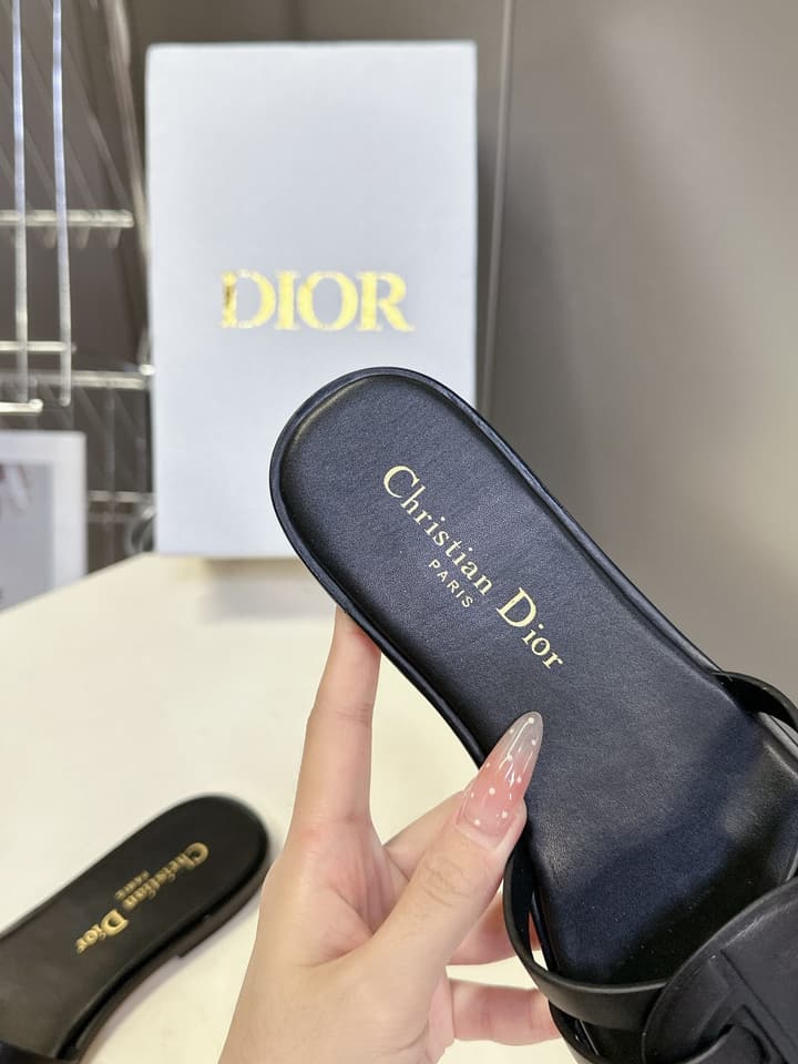 Dior CD Slides – 25SS in Black