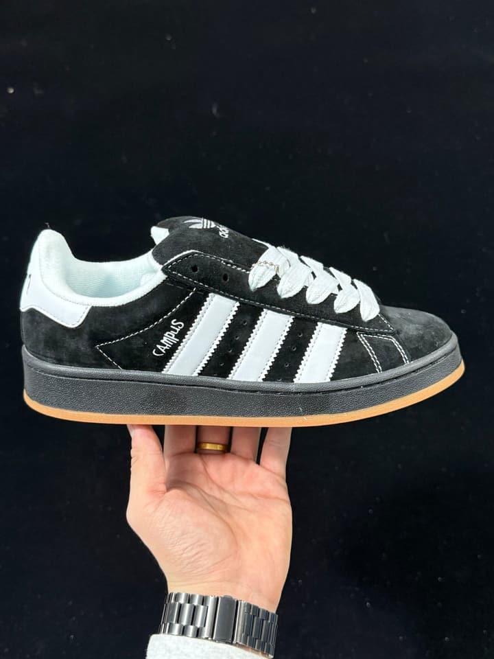 Adidas Originals Campus 00s Low-Top Sneakers in Black & White