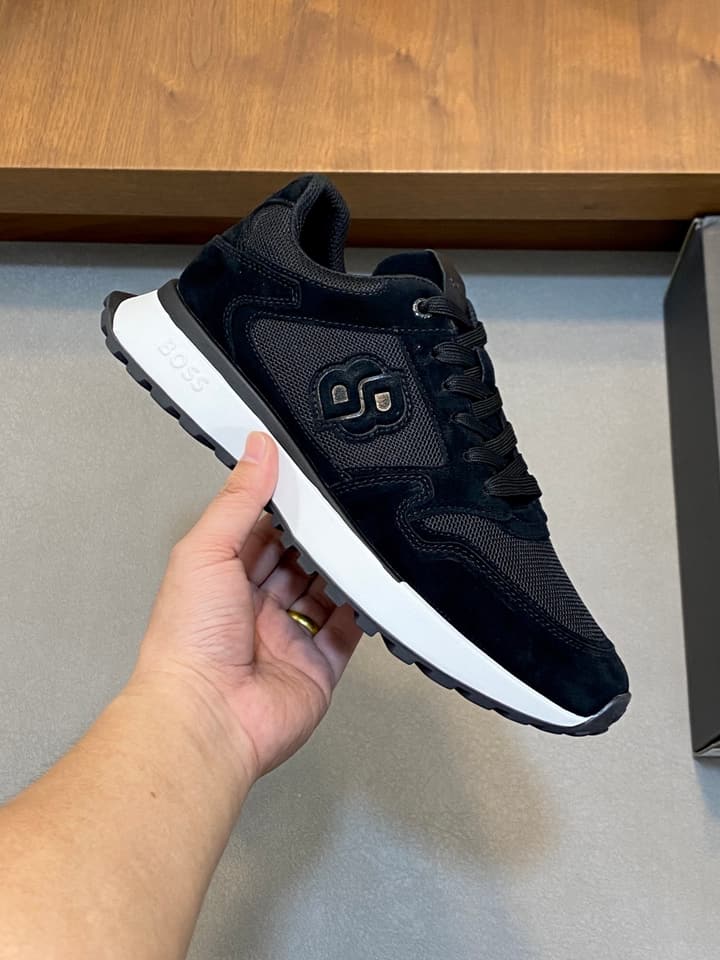 Boss Menswear Suede and Mesh Sneakers