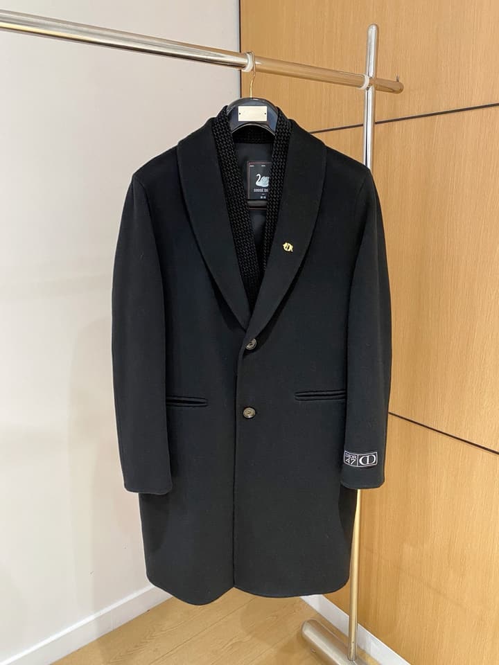 Dior Men's Wool Kensington Coat – 2025FW in Classic Black