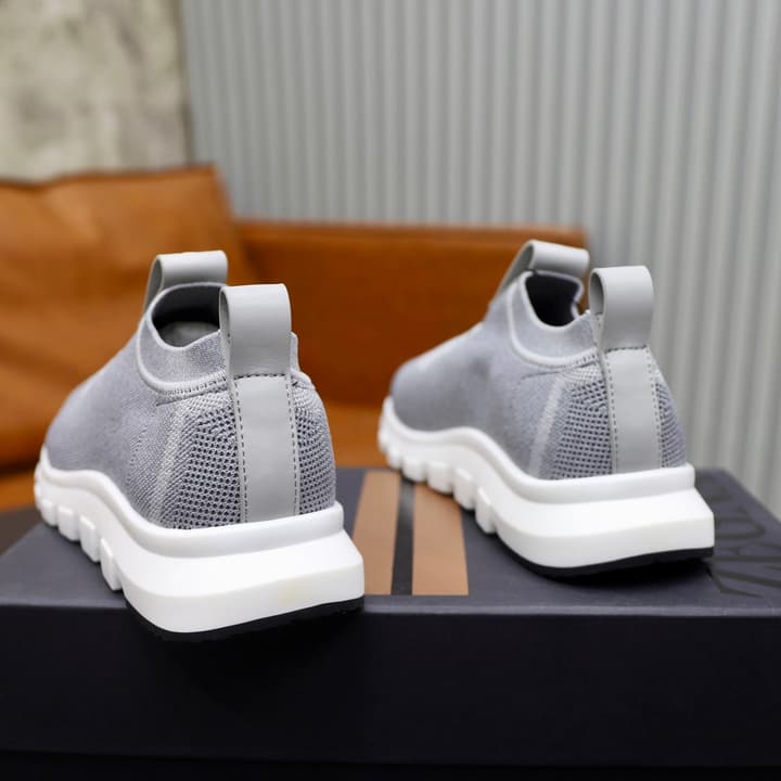 Zegna Flyknit Sneakers in Solid Black Knit