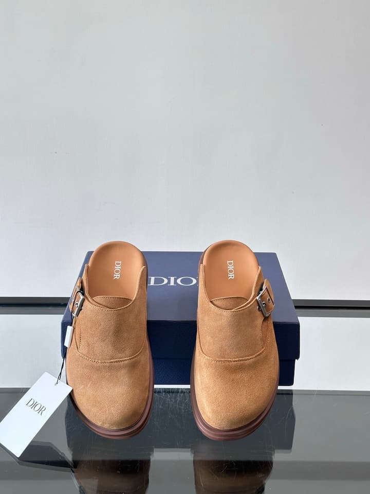 Dior Oblique Closed-Toe Mules in Black