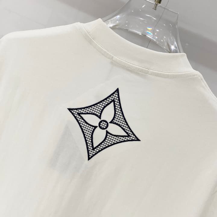 Louis Vuitton 320g Clover Grid Embroidery T-Shirt in Black