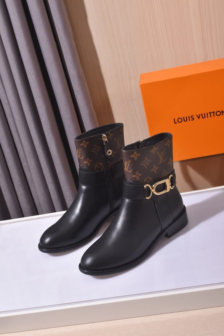 Avant-Garde Footwear Co. Classic Calfskin Boots in Black Monogram Buckle Boot