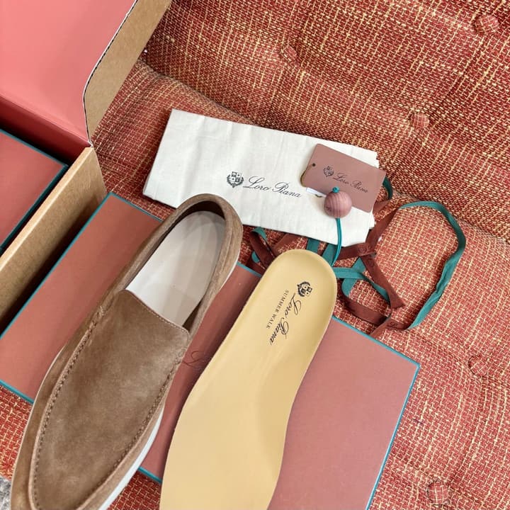 Loro Piana Suede Loafers in Brown