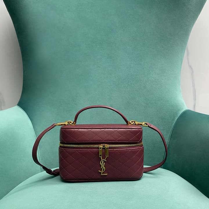 Saint Laurent Gaby Mini Vanity Bag in Apricot