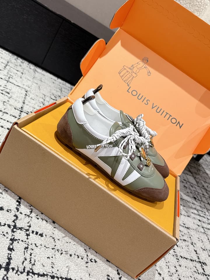 Louis Vuitton Sneakerina Ballet Sneakers – 2025 Collection in Metallic Silver