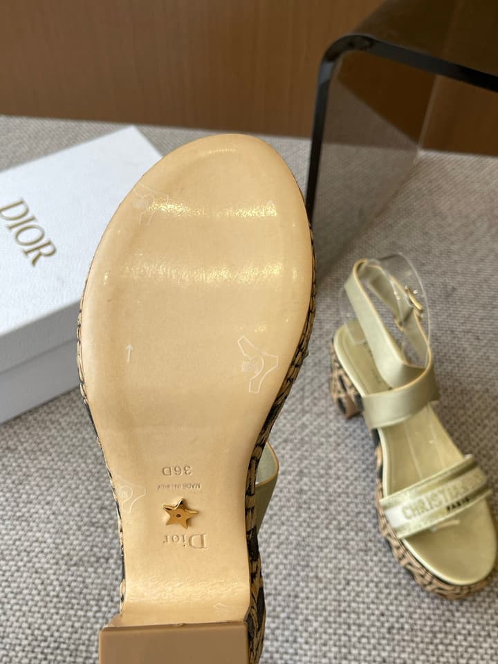 Dior Riviera Dway Wedge Sandals – Spring/Summer 2025 Collection in Black