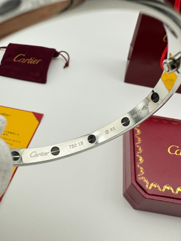 Cartier LOVE Pave Bracelet in Rose Gold Tone Bracelet