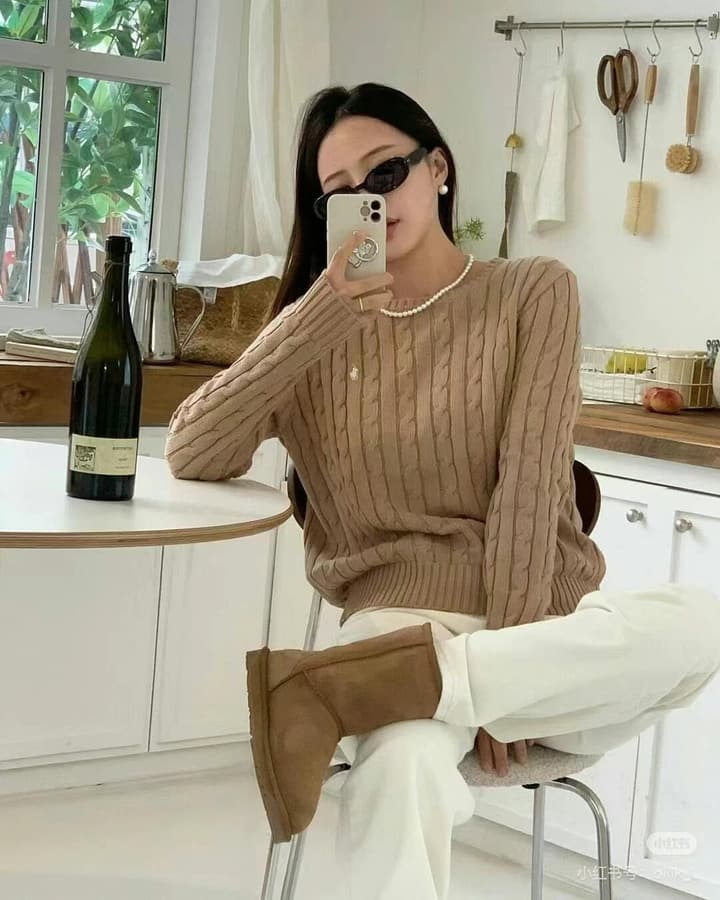 Ralph Lauren Cable Knit Sweater in Bright Yellow