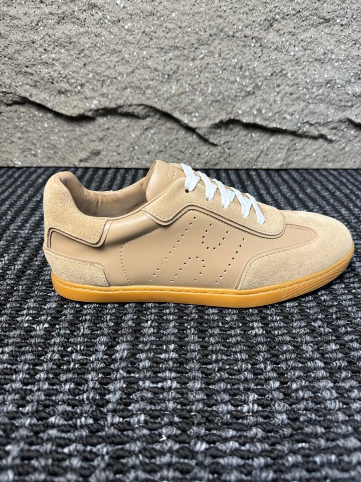 Hermès Laser-Punched H Nappa Calfskin Sneakers in Black