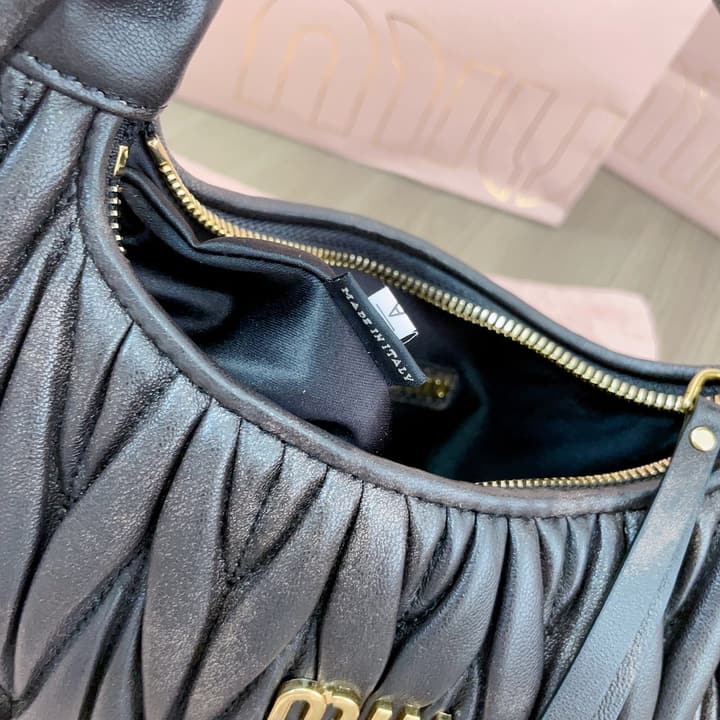 Miu Miu MiuWander Handbag in Black