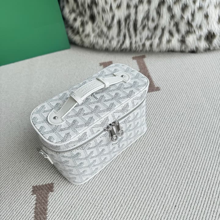 Goyard Muse Mini Vanity Case in Bright Orange Goyardine