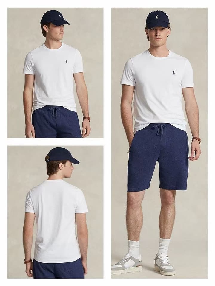 Ralph Lauren Classic Embroidered Cotton T-Shirt in Black
