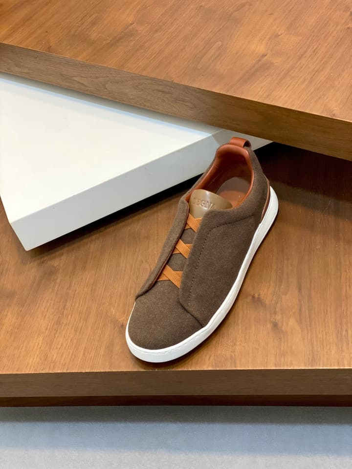 Ermenegildo Zegna Triple Stitch Sneakers in Black