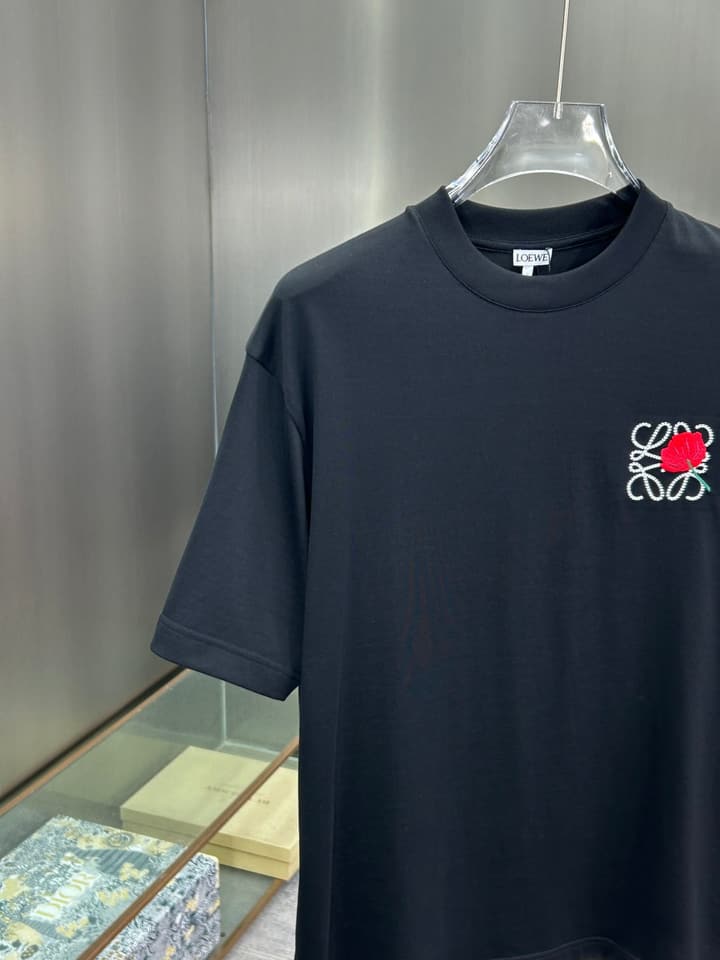 Loewe 3D Logo High-Count Cotton T-Shirt – 2026SS in Black