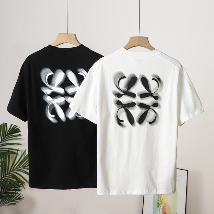 Loewe Colorful Embroidered Short-Sleeve T-Shirt – 2023 Summer Collection in Black