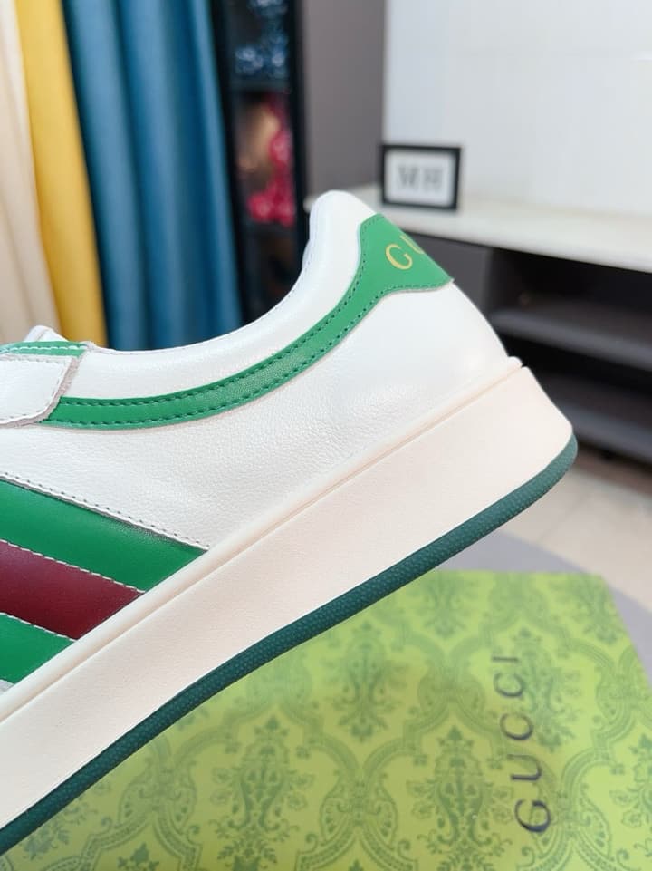 Gucci New Season Casual Fashion Sneakers in Black With Web Stripe