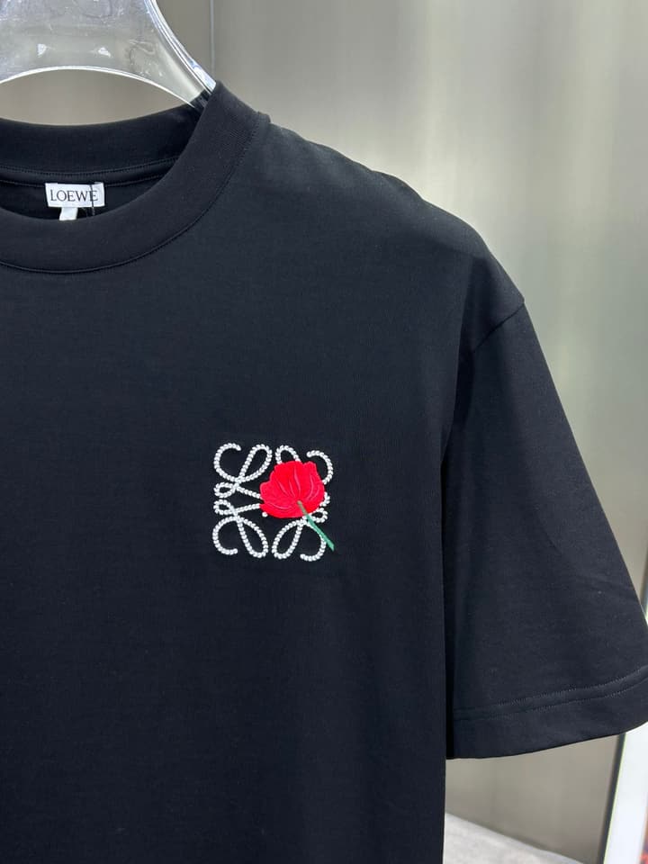 Loewe 3D Logo High-Count Cotton T-Shirt – 2026SS in Black
