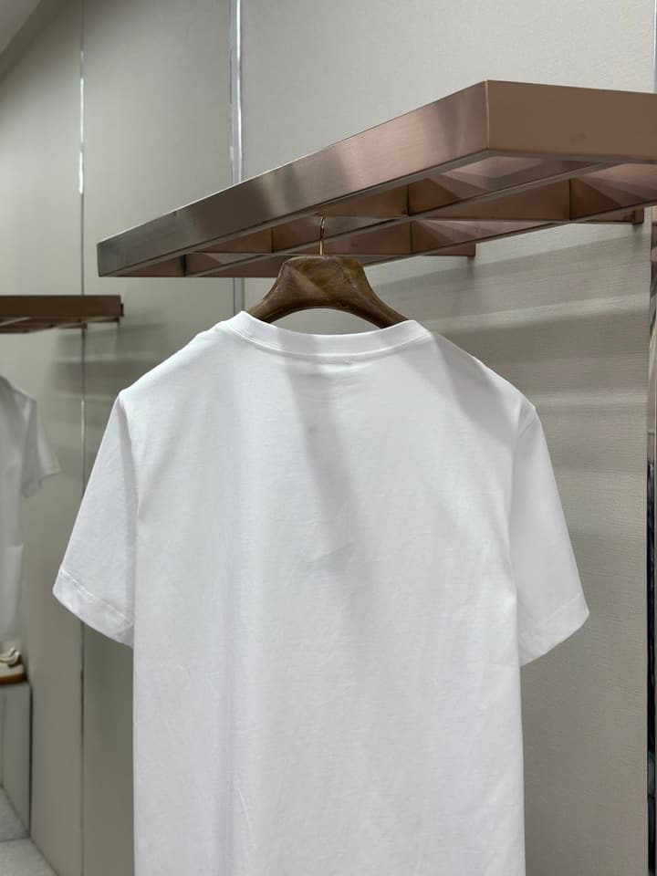 Dior Pattern Embroidered Crewneck T-Shirt in Washed Grey