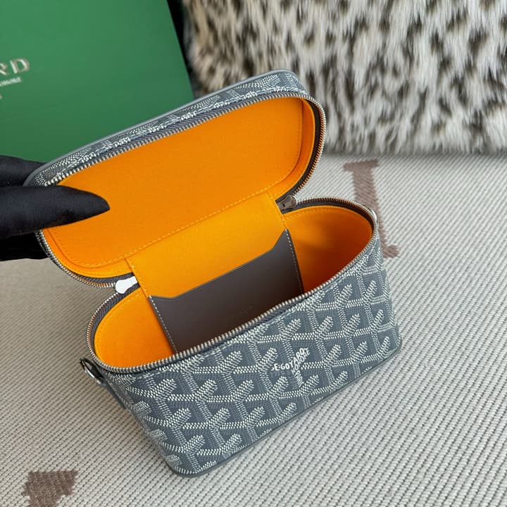 Goyard Muse Mini Vanity Case in Bright Orange Goyardine