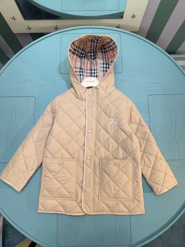 Burberry Mid-Length Puffer Jacket – Kids Collection – 25AW in Dark Charcoal Quilted Jacket