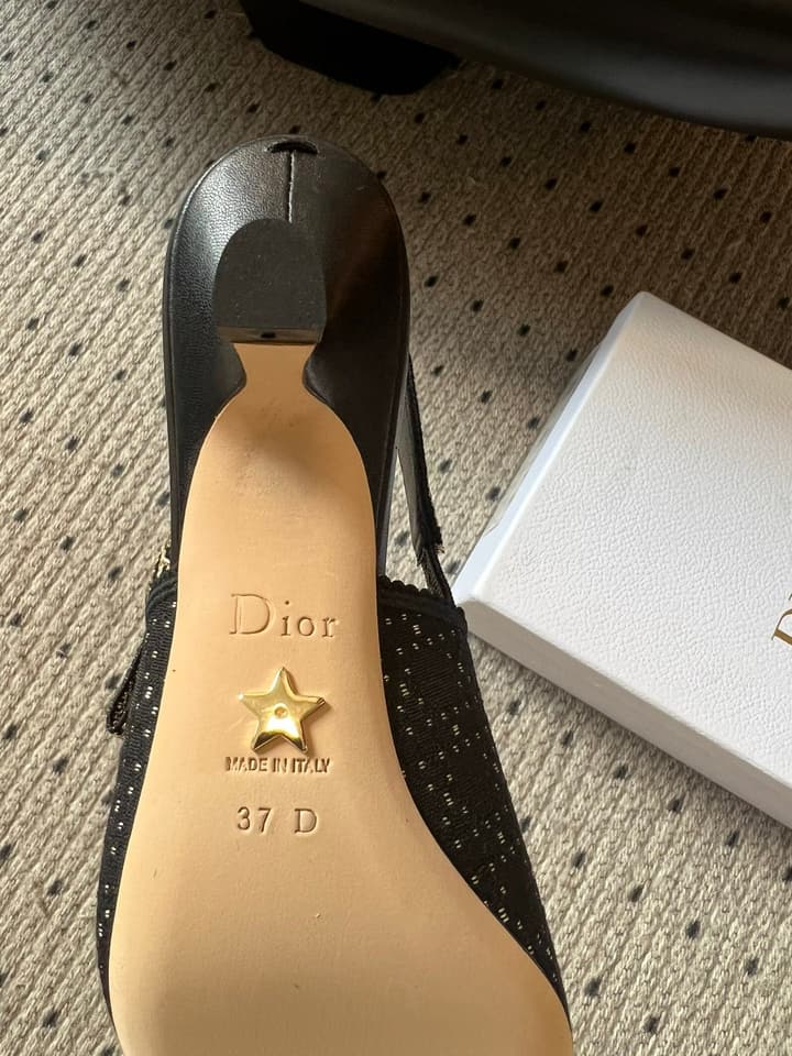 Dior Classic Polka Dot Bow Pumps in Deep Quilted Black