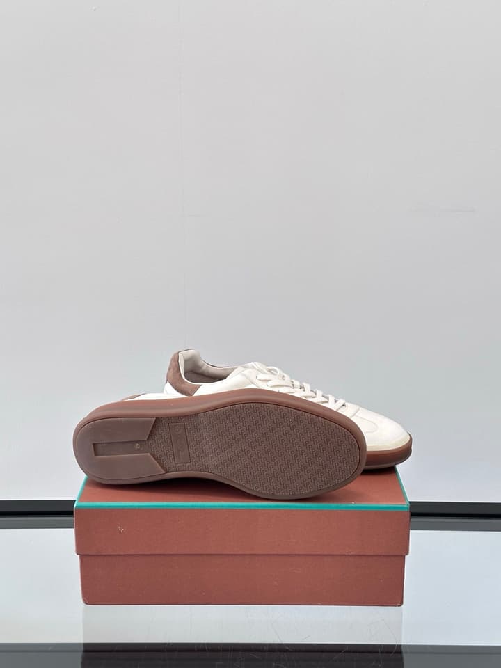 Loro Piana WeekendWalk Suede Sneakers in Cream Suede