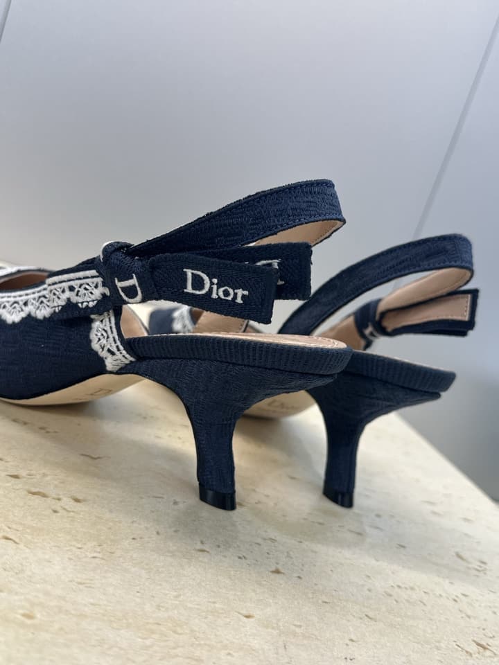 Dior J'Adior Dentelle Slingback Heels – 2026 Early Spring Haute Couture Collection in Beige