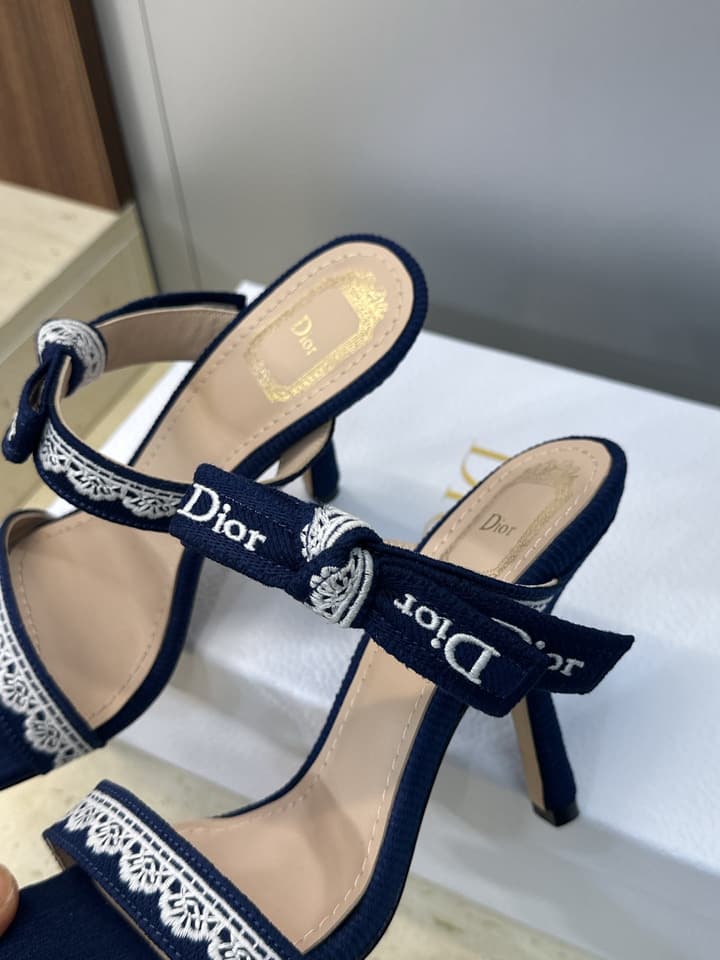 Dior J'Adior Dentelle Jelly Bow Heels – 2026 Early Spring Collection in Black