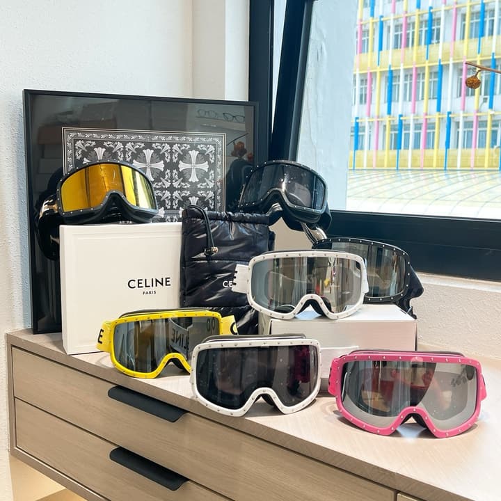 Celine Ski Goggles in All Black Frame