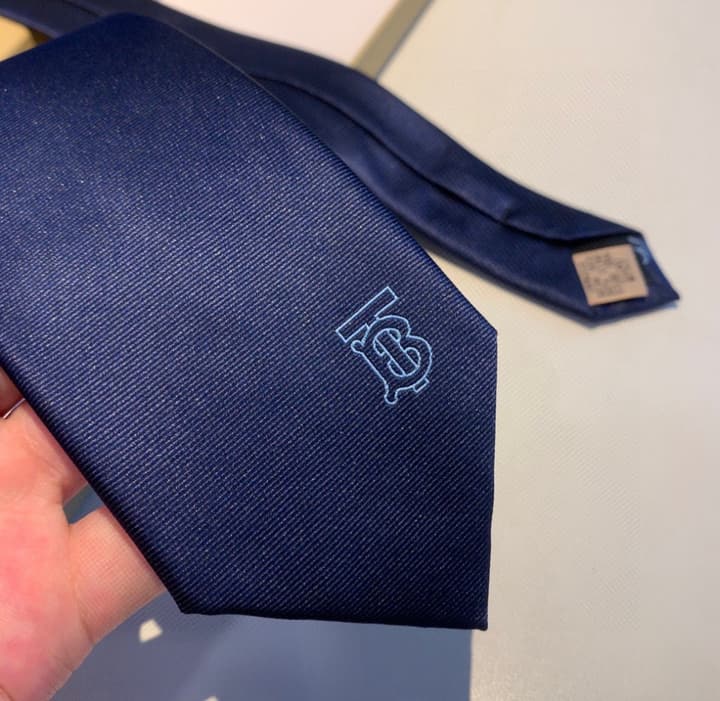 Burberry TB Logo Silk Tie in Black