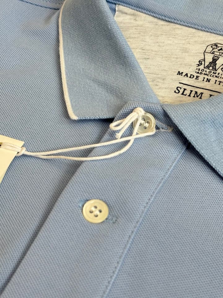 Brunello Cucinelli BC Logo Embroidered Polo Shirt – 2025 in Charcoal Grey