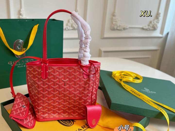 Goyard New Small Mother-Child Tote Bag in Classic Black And Tan