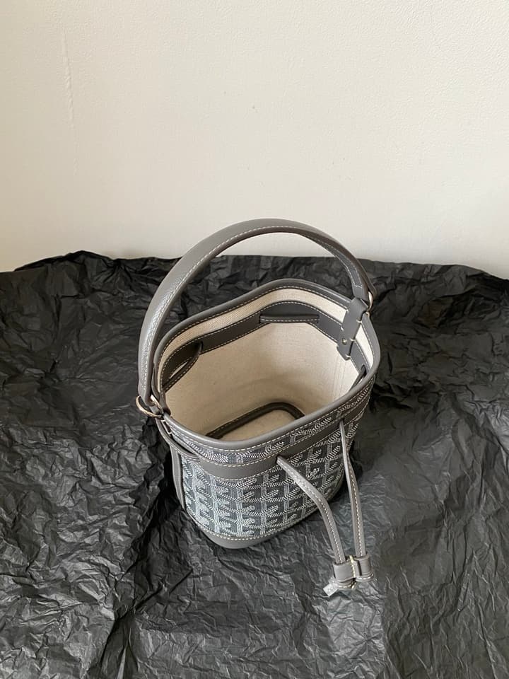 Goyard Petit Flot Mini Bucket Bag in Grey Goyardine