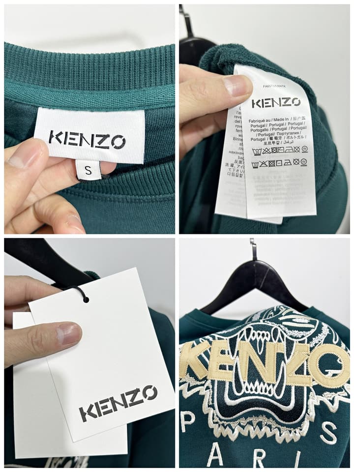 Kenzo Unisex Tiger Embroidered Sweatshirt in Black