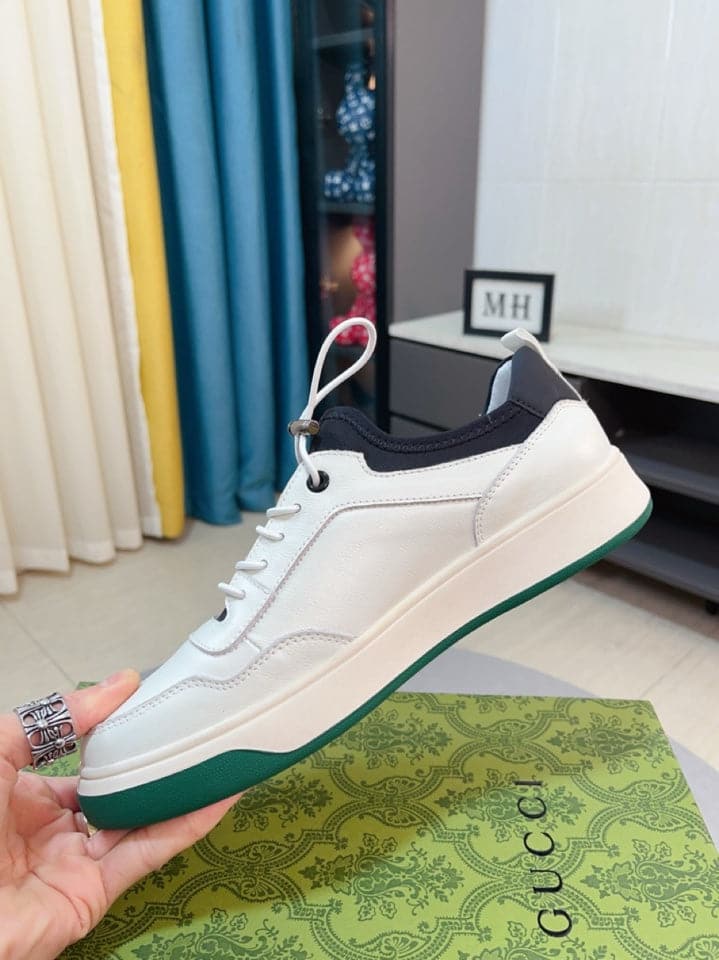 Gucci New Season Casual Fashion Sneakers in Black With Web Stripe