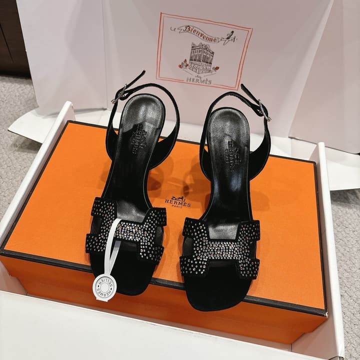 Hermès Eremite 80 Heeled Sandals in Black