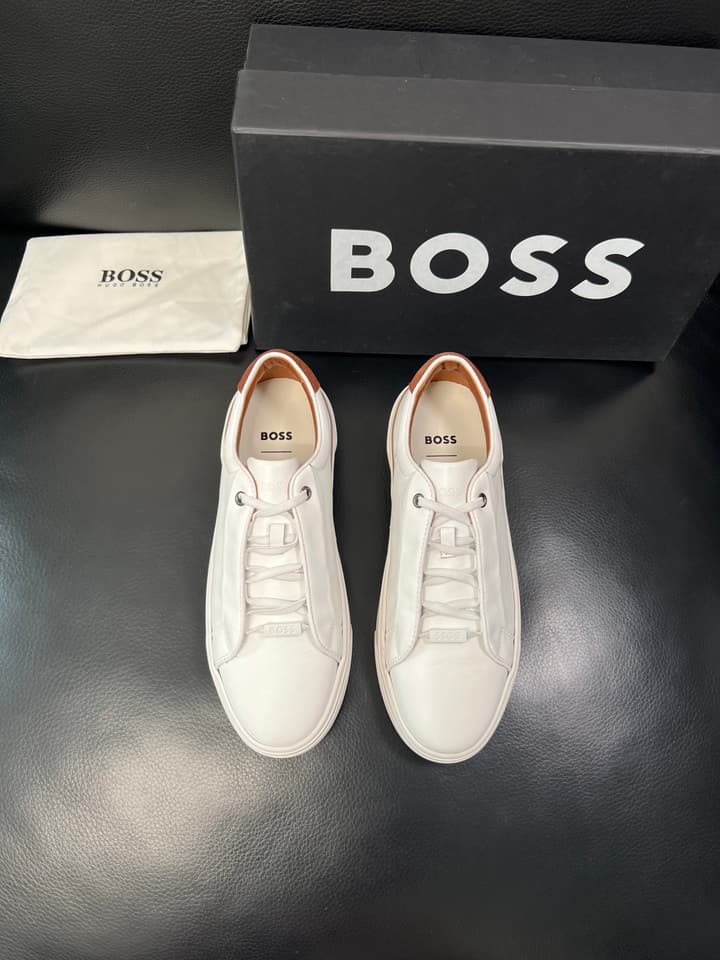 Boss Panelled Leather Sneakers