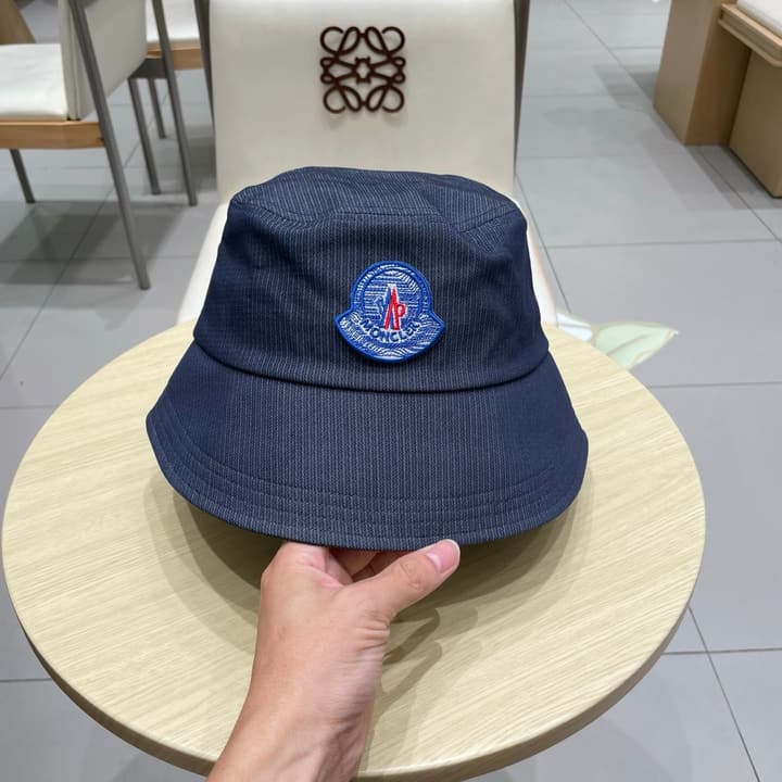 Moncler 2025 Autumn Bucket Hat in Black