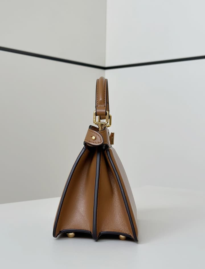 Fendi Peekaboo I See You Petite Handbag in New Caramel Leather