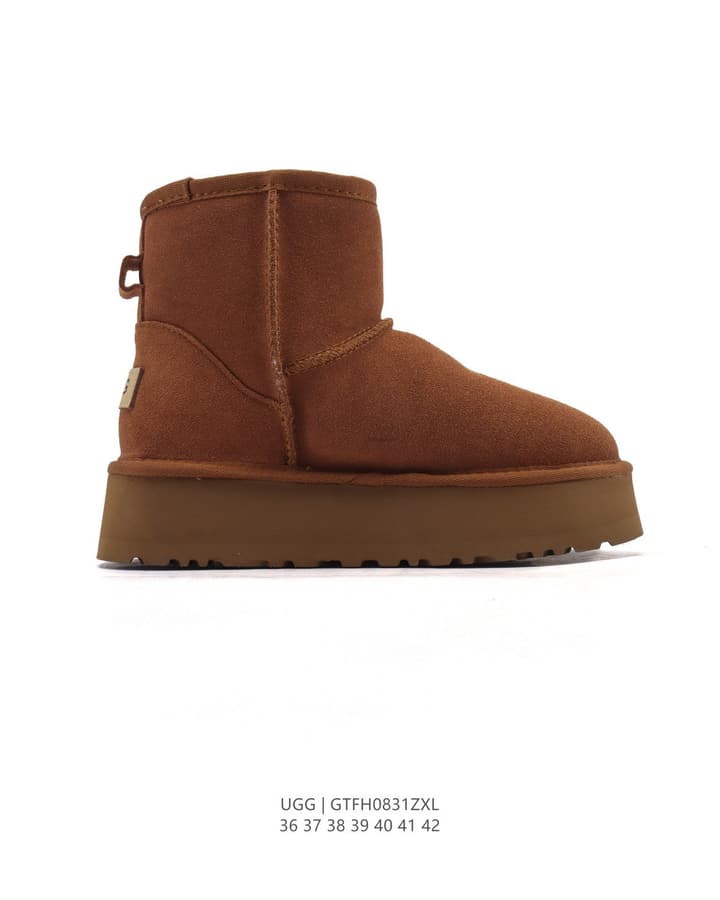 UGG Flat High-Top Wool Snow Boots