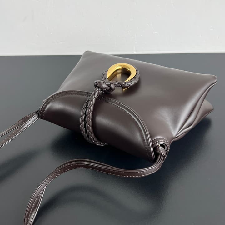 Bottega Veneta Baby Liberta Calfskin Shoulder Bag in Classic Black