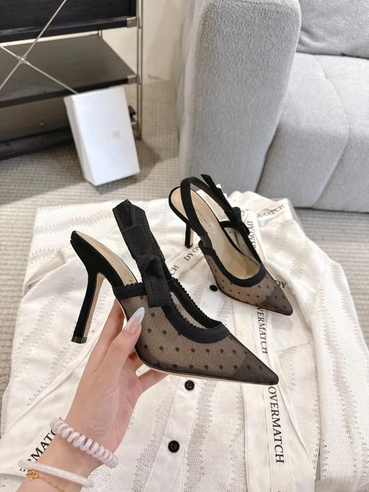 Dior J'Adior Patent Leather Kitten Heel Sandals in Classic Black Smooth Leather