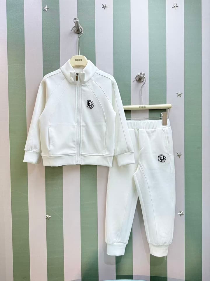 Dior Kids Stand-Collar Sweatshirt and Pants Set – Kids Collection – 25FW in Deep Navy Set