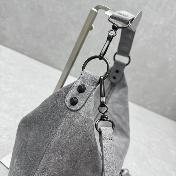 Balenciaga Le City Hobo Bag – Small in Frosted Grey